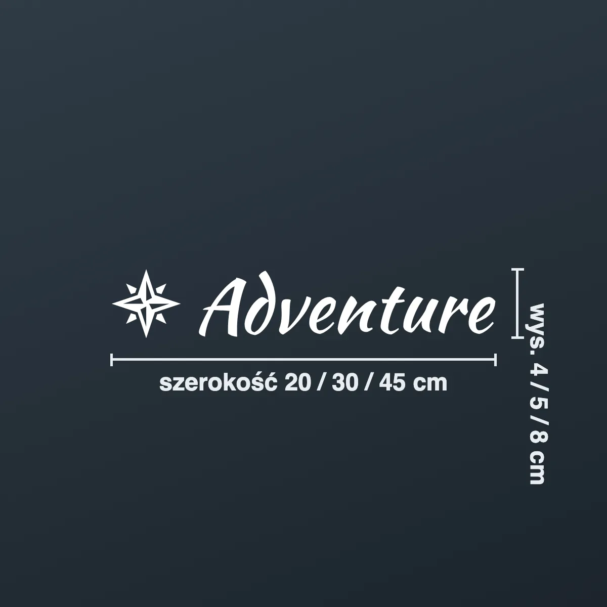 Naklejka na samochód „Adventure”