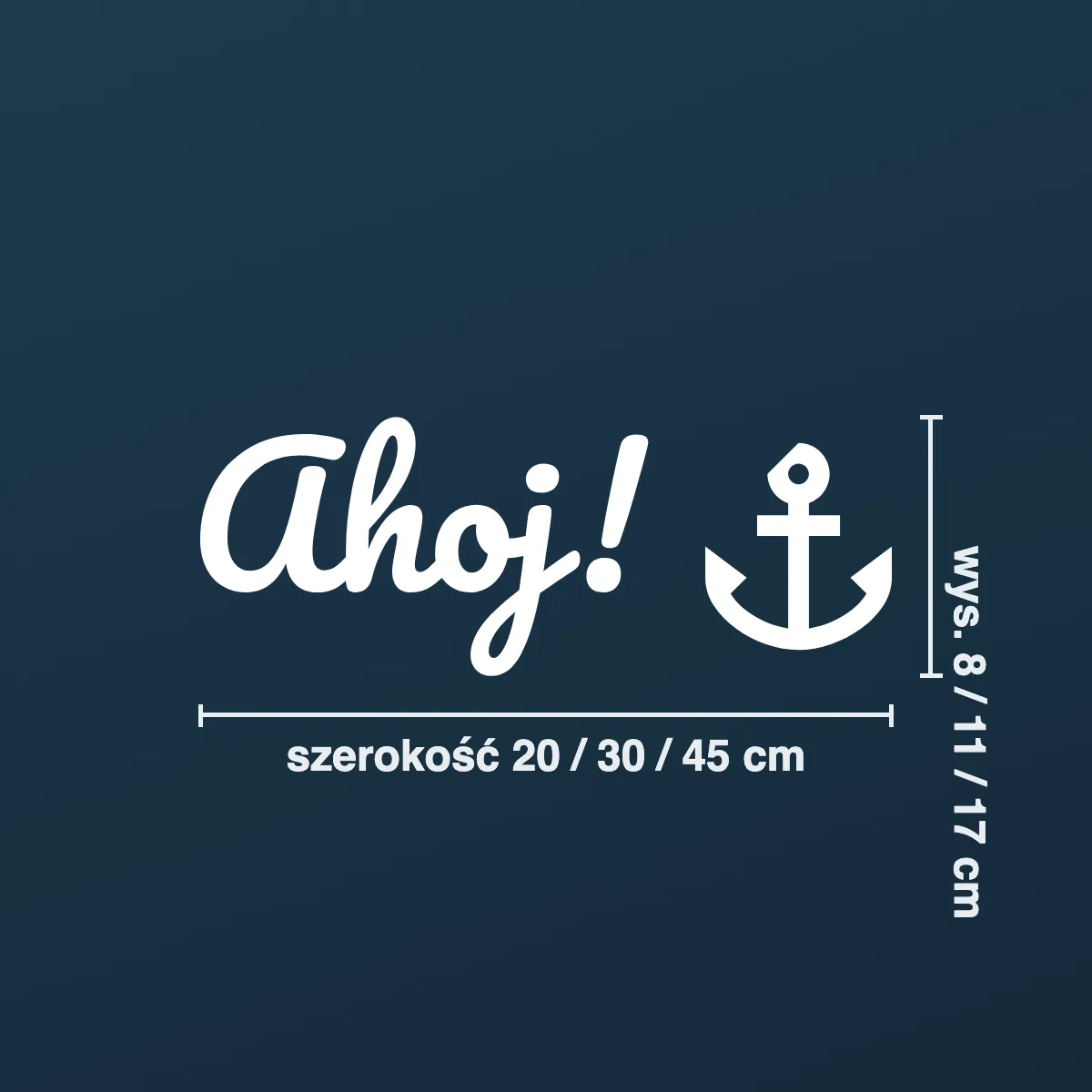 Naklejka „Ahoj!” dla wędkarza i żeglarza