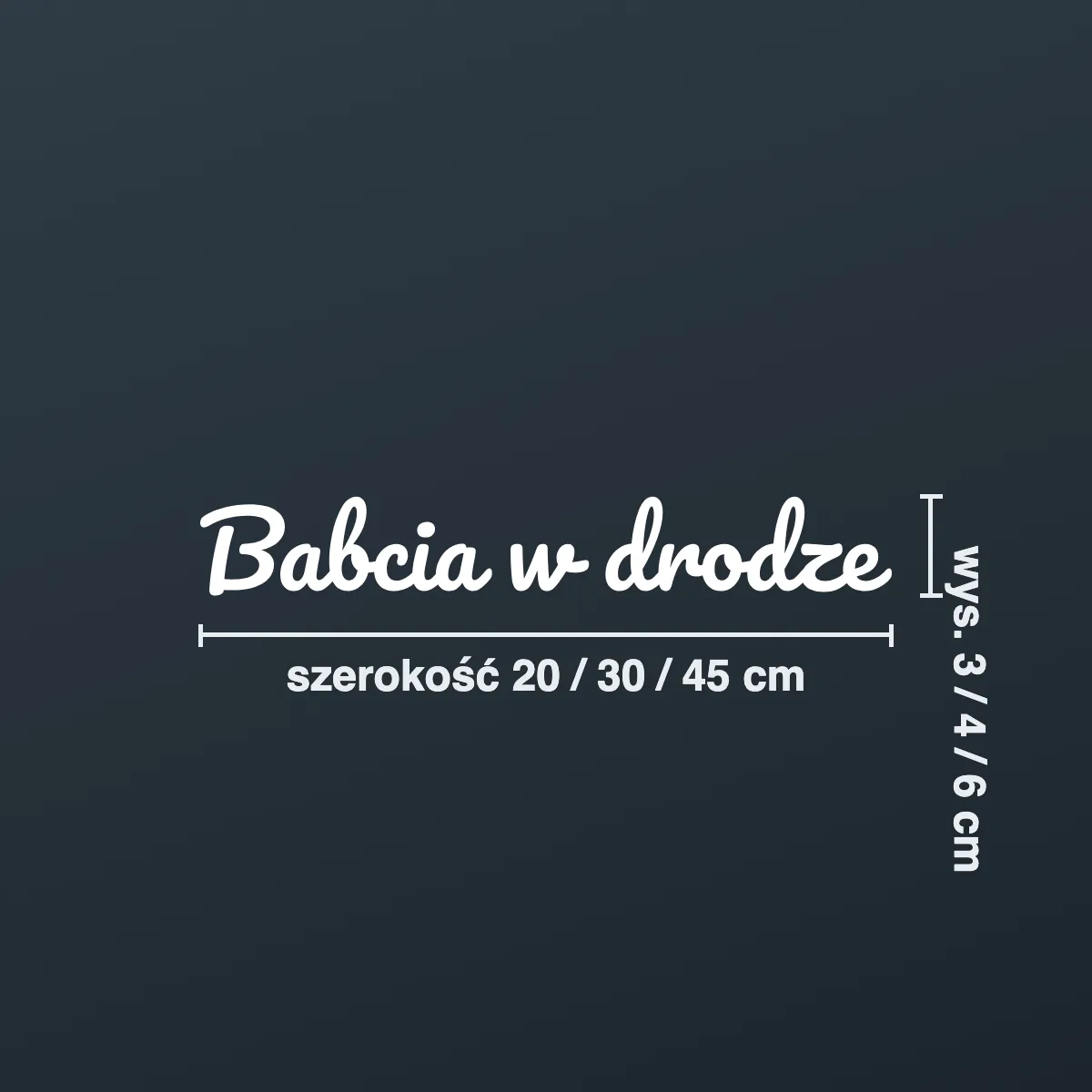 Śmieszna naklejka na auto „Babcia w drodze”