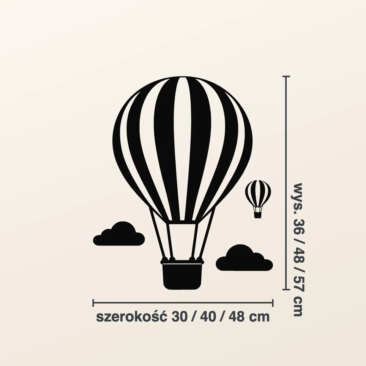 Naklejka na ścianę dla dzieci — Balon na gorące powietrze