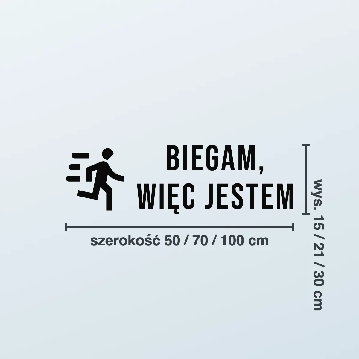 Naklejka sportowa „Biegam, więc jestem”