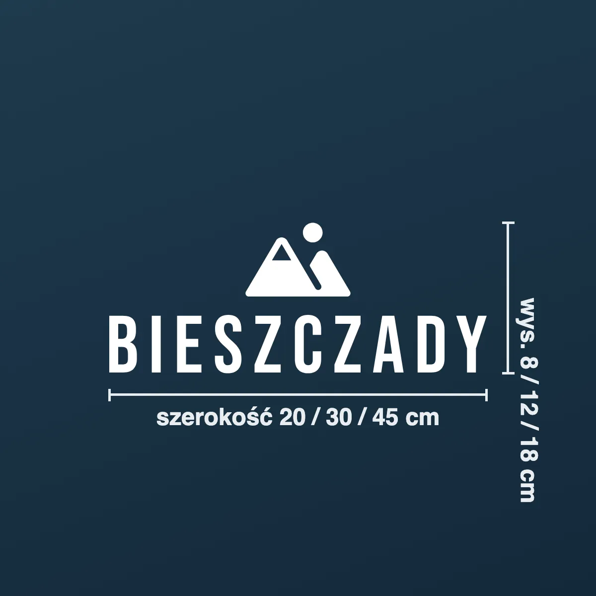 Naklejka „Bieszczady” dla miłośnika gór