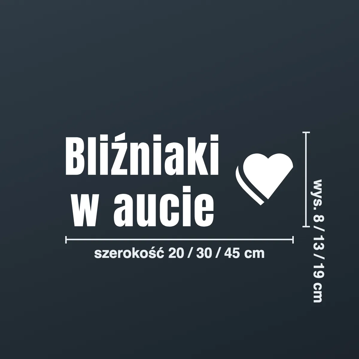 Naklejka na samochód „Bliźniaki w aucie”