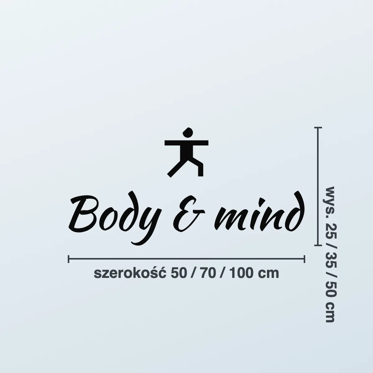 Naklejka sportowa „Body & mind”
