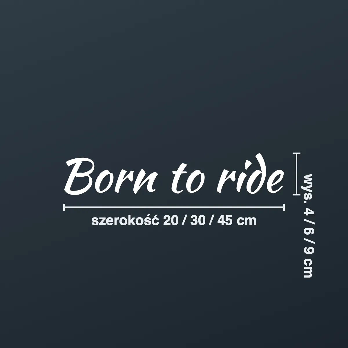 Naklejka motocyklowa „Born to ride”