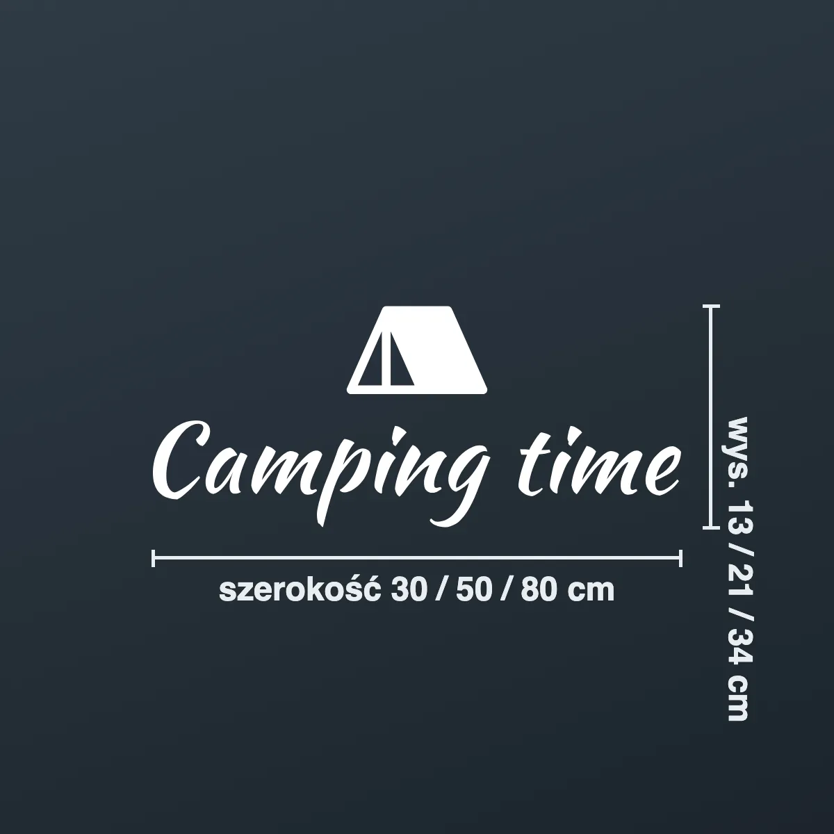 Naklejka na kampera „Camping time”