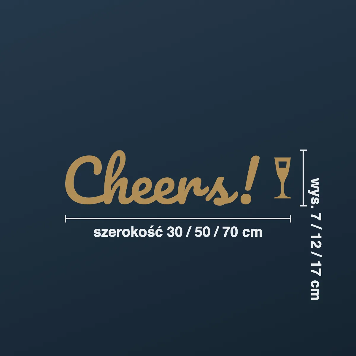 Naklejka sylwestrowa „Cheers!”