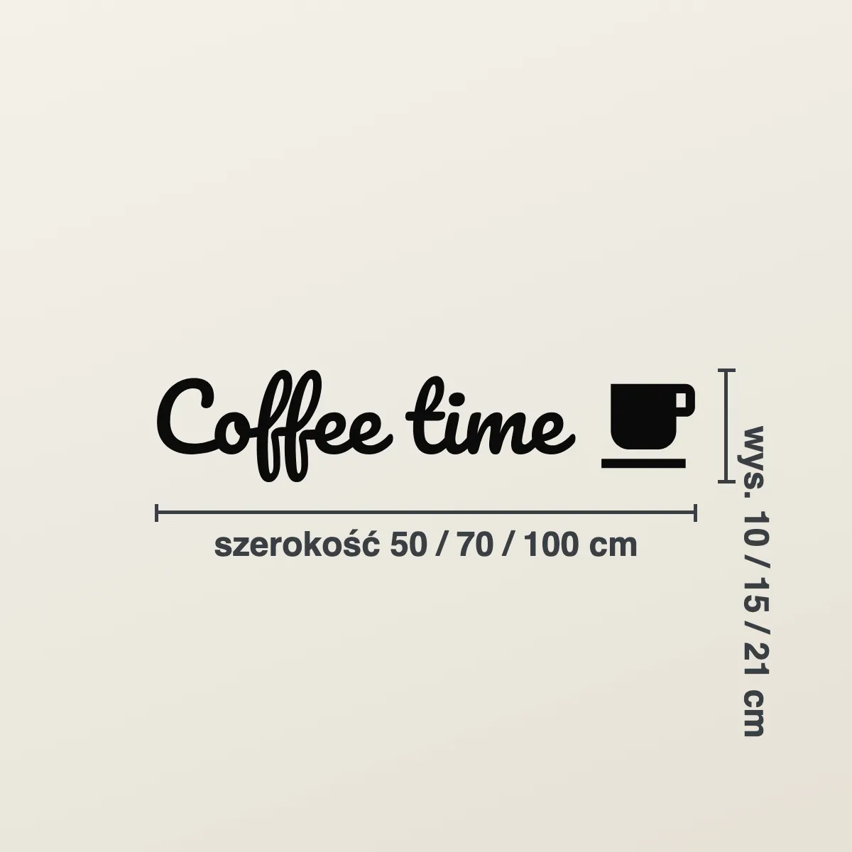 Napis na ścianę do kuchni „Coffee time”