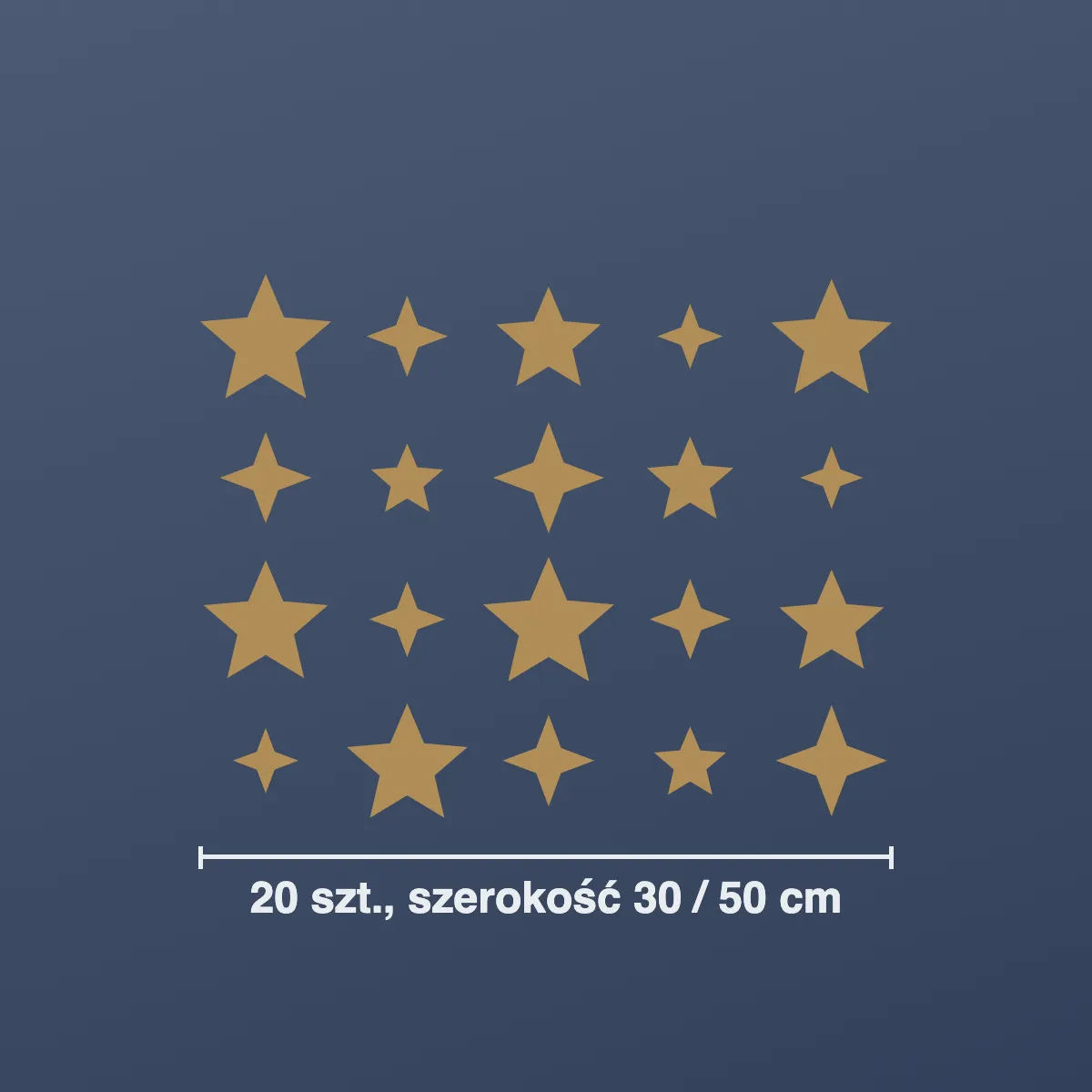 Naklejki na ścianę dla dzieci: gwiazdki (20 szt.)