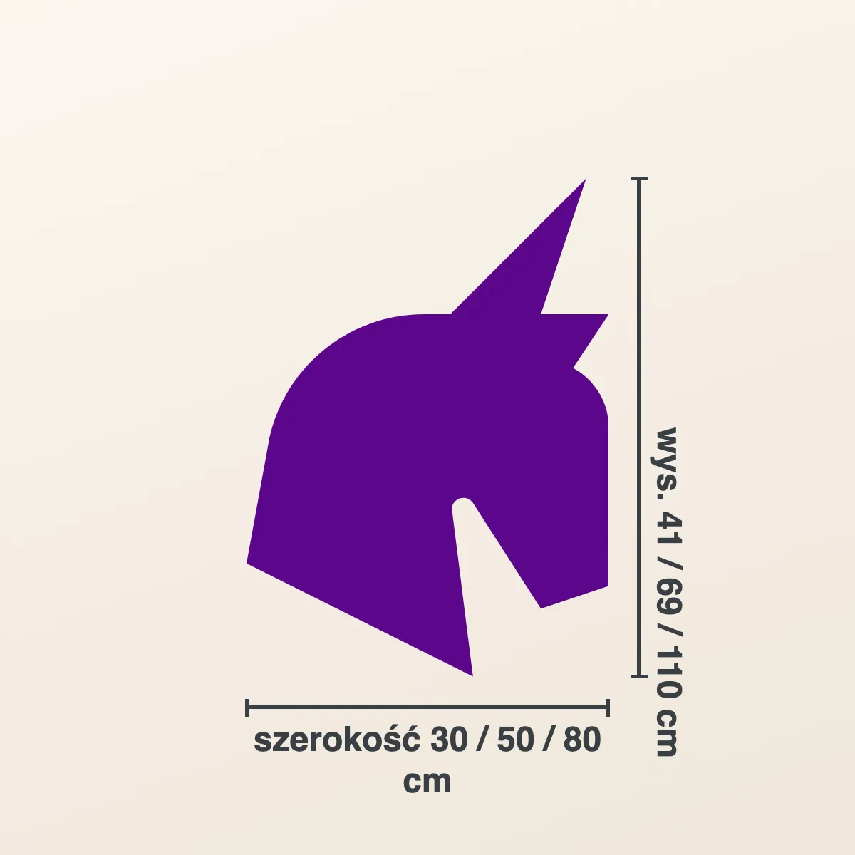 Naklejka na ścianę dla dzieci — jednorożec w biegu