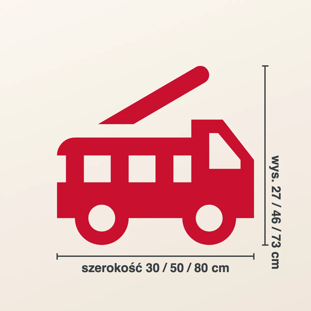 Naklejka na ścianę dla dzieci — wóz strażacki
