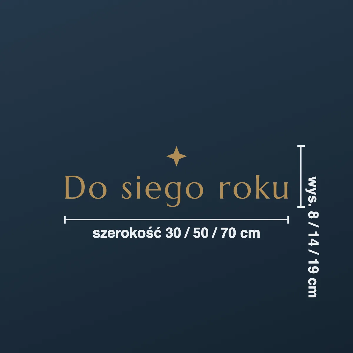 Naklejka sylwestrowa „Do siego roku” klasyczny