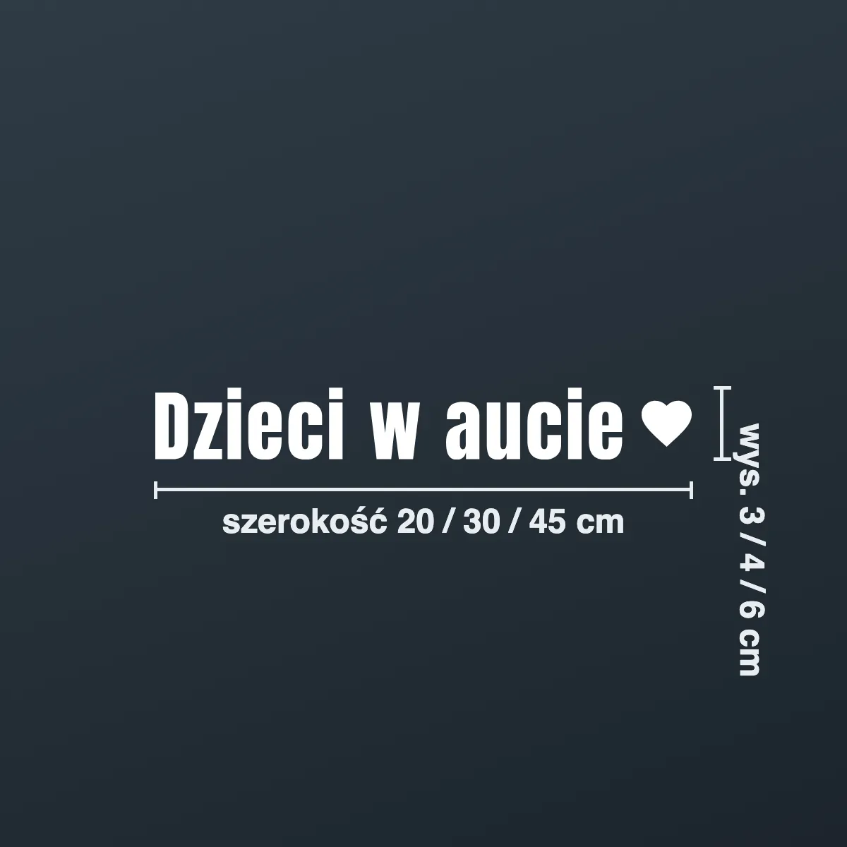 Naklejka na samochód „Dzieci w aucie”