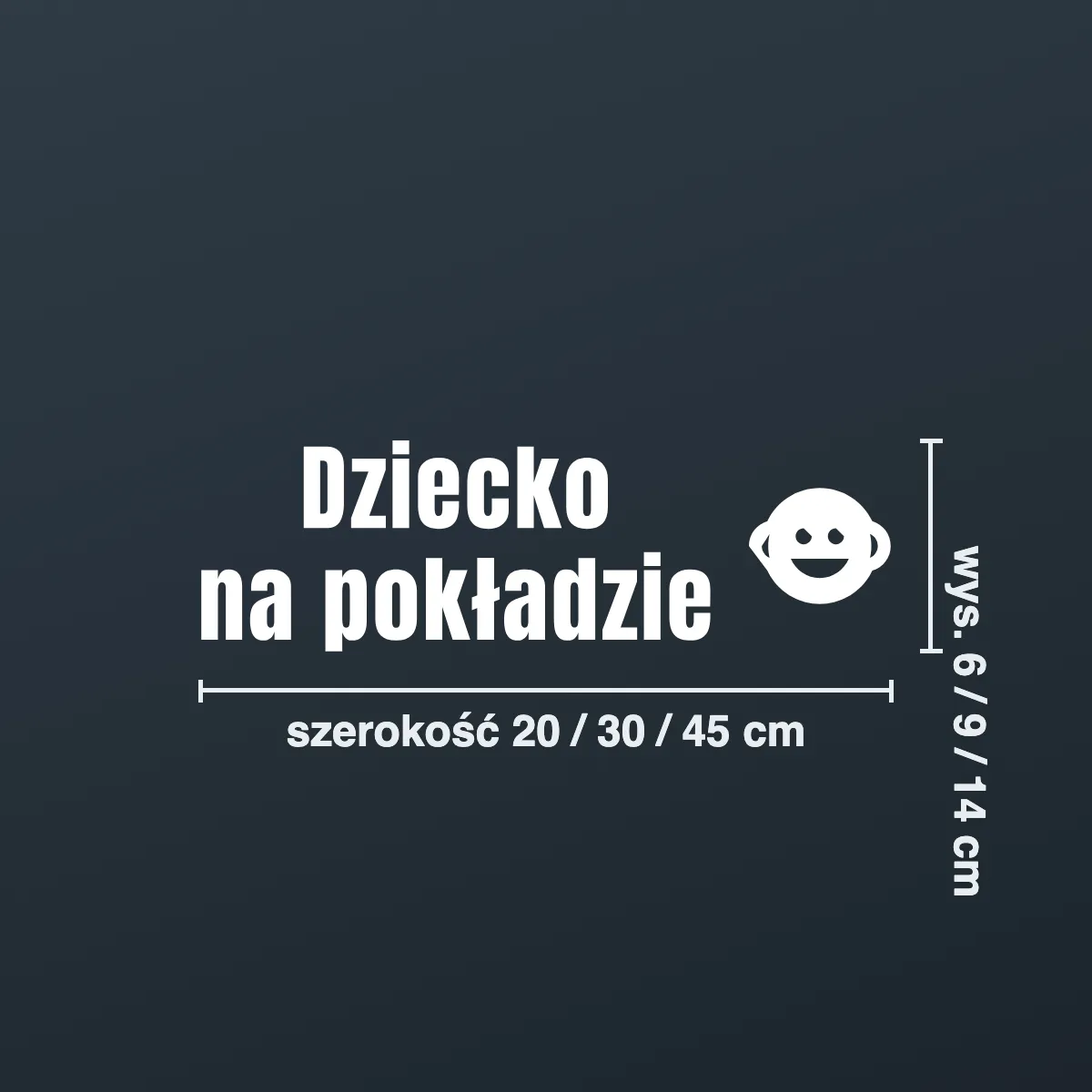 Naklejka na samochód „Dziecko na pokładzie”