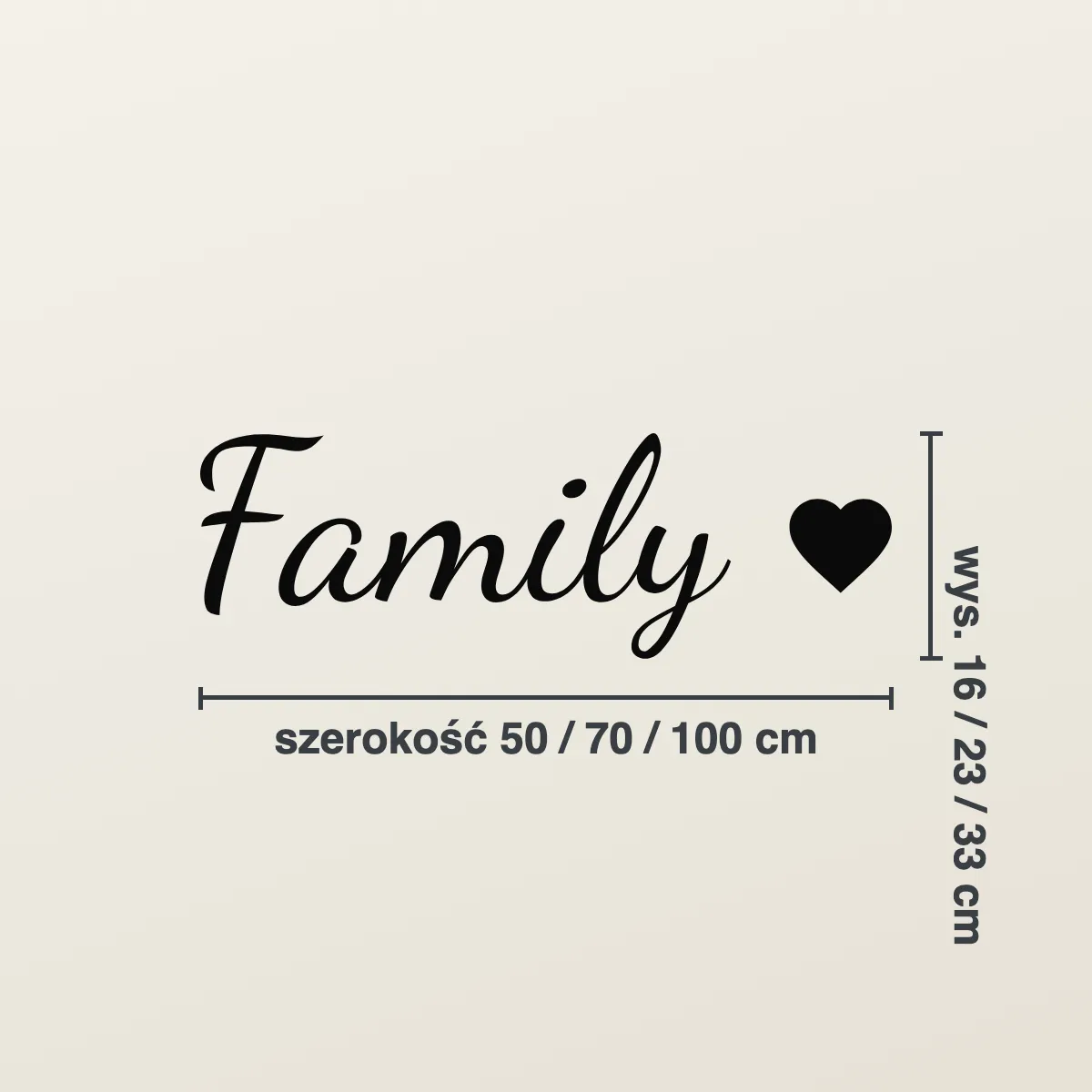 Napis na ścianę „Family”