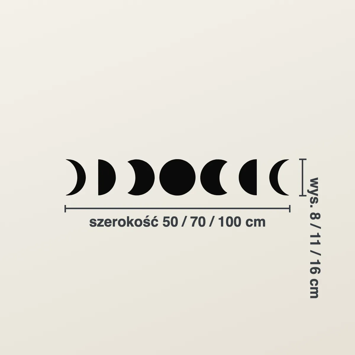 Grafika na ścianę — Fazy księżyca