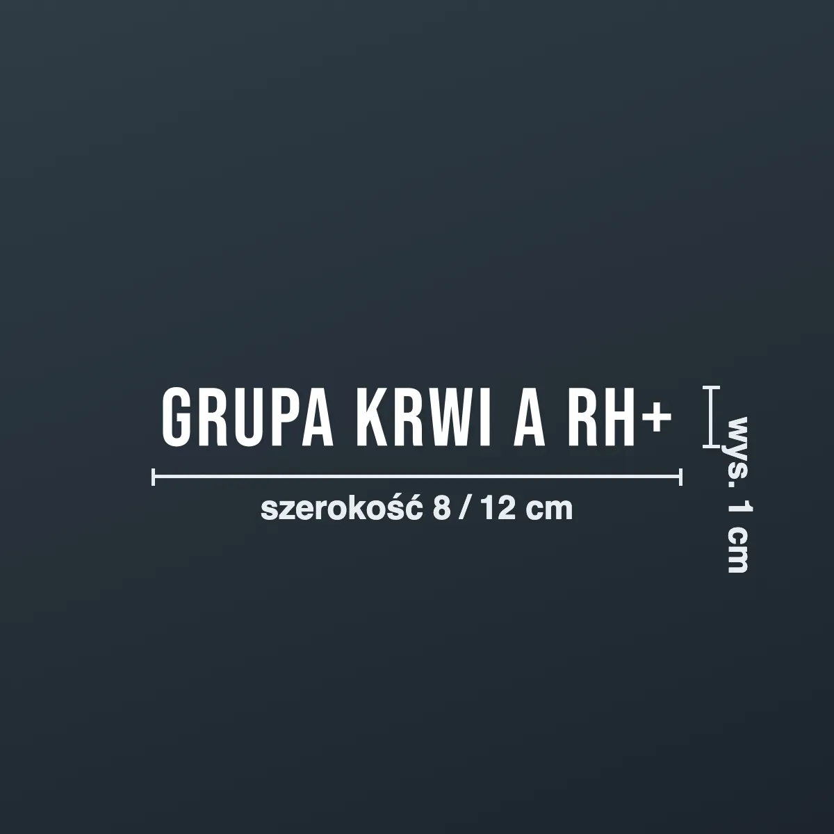 Naklejka z grupą krwi A Rh+ na kask