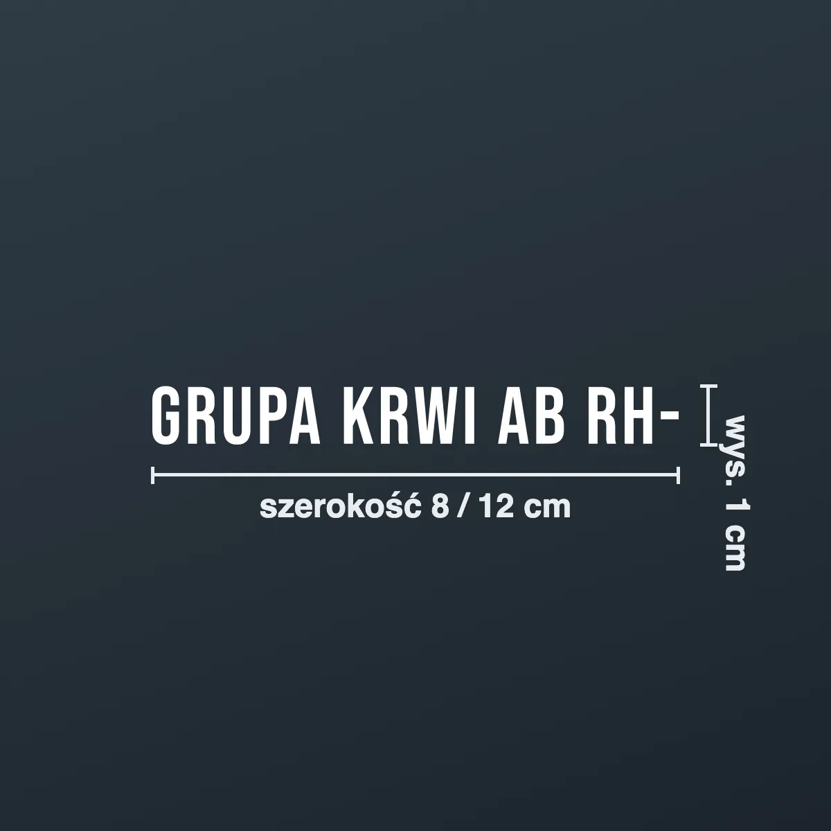 Naklejka z grupą krwi AB Rh- na kask