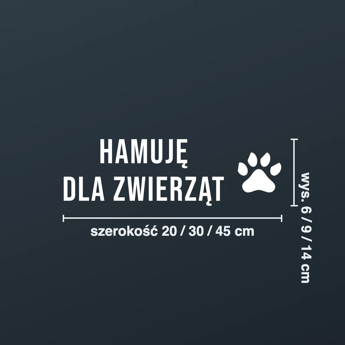 Śmieszna naklejka na auto „Hamuję dla zwierząt”