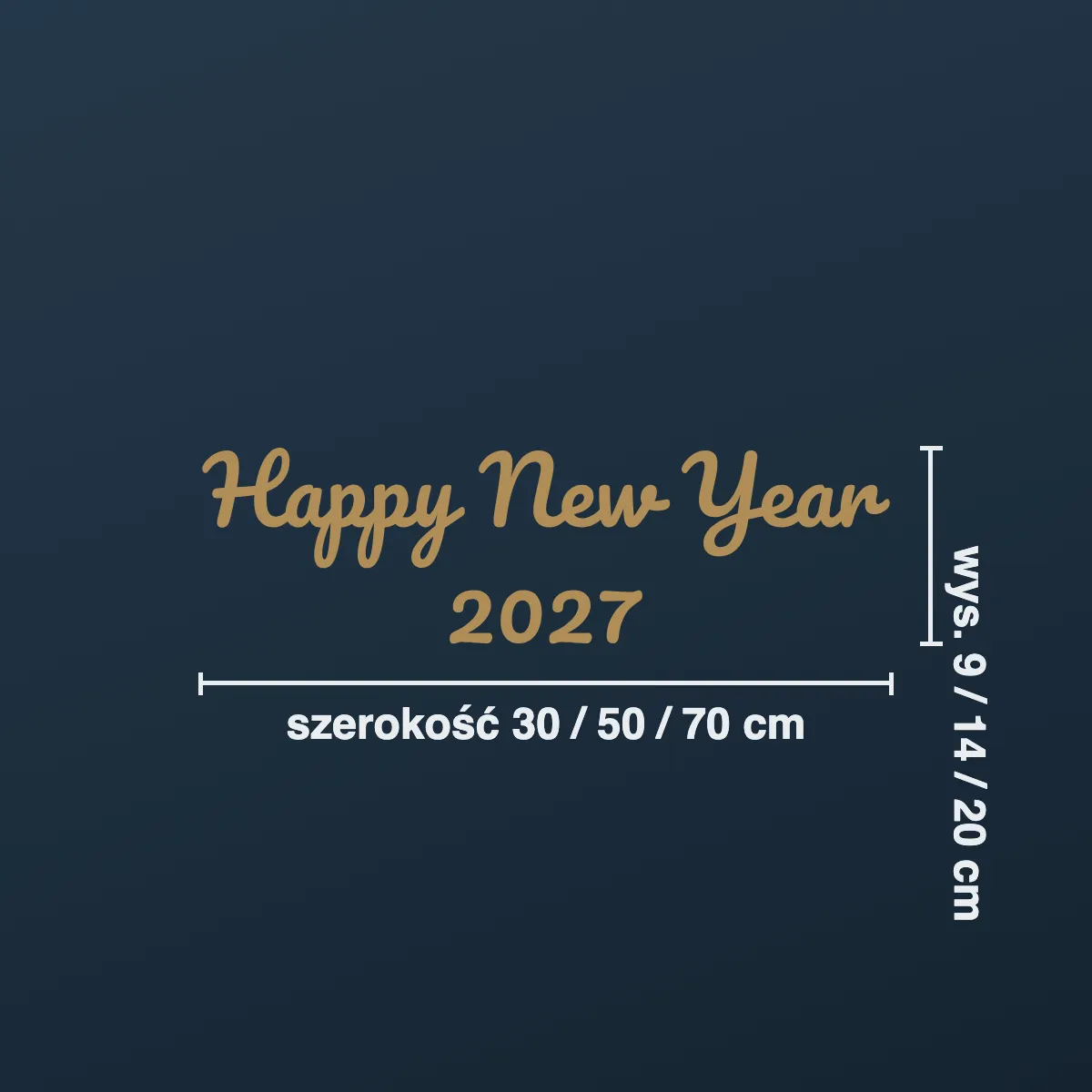 Naklejka sylwestrowa „Happy New Year 2027”