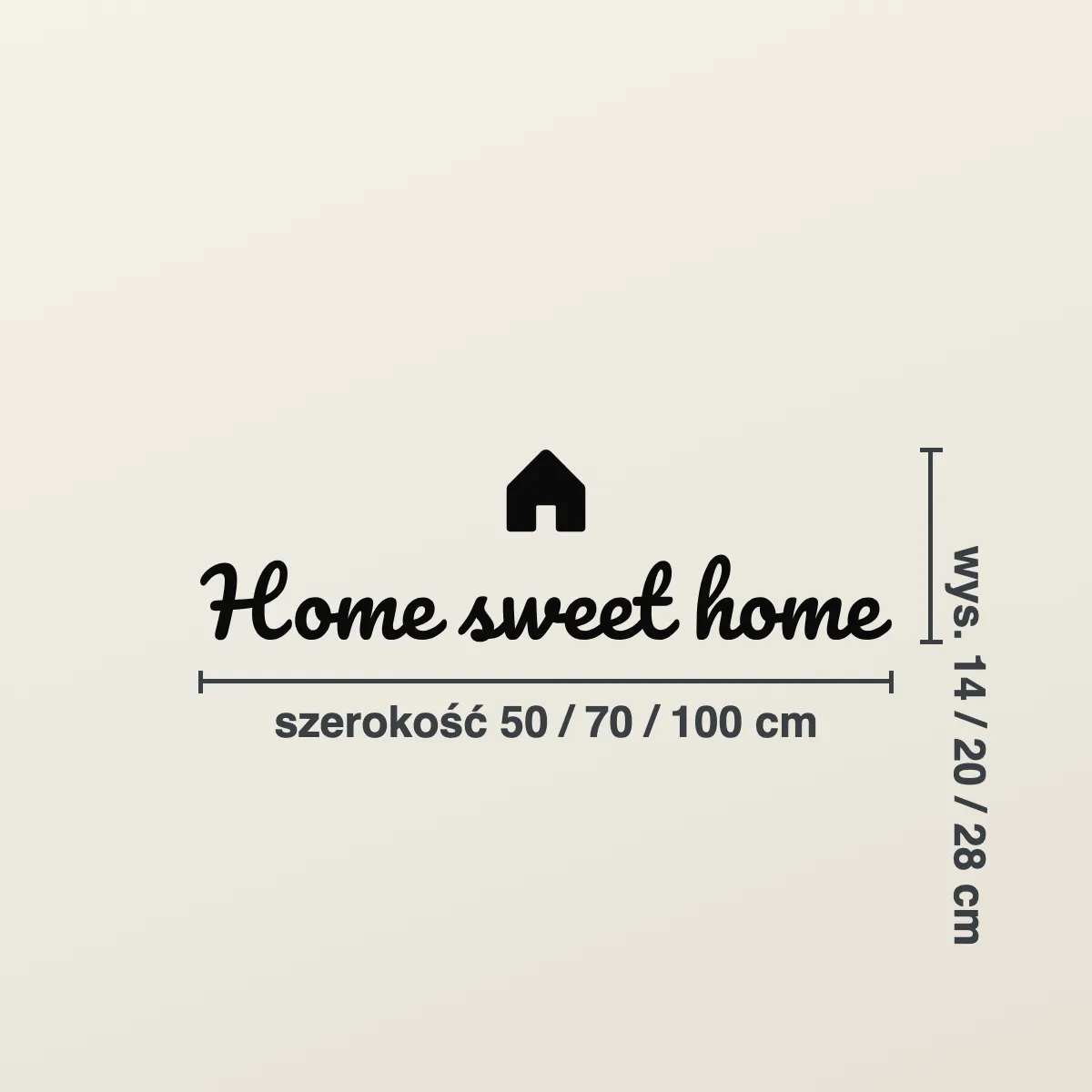 Napis na ścianę „Home sweet home”