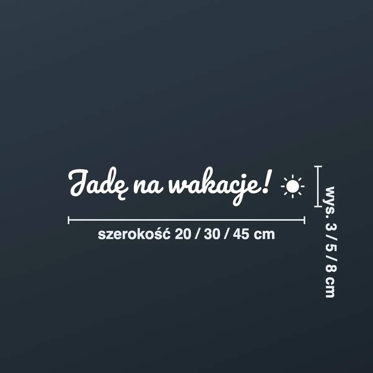 Śmieszna naklejka na auto „Jadę na wakacje!”
