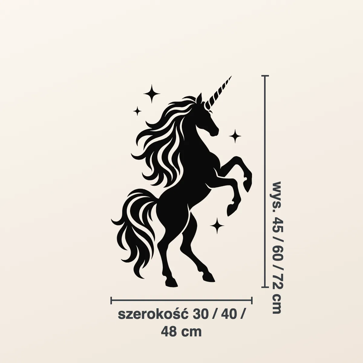Naklejka na ścianę dla dzieci — Jednorożec – sylwetka