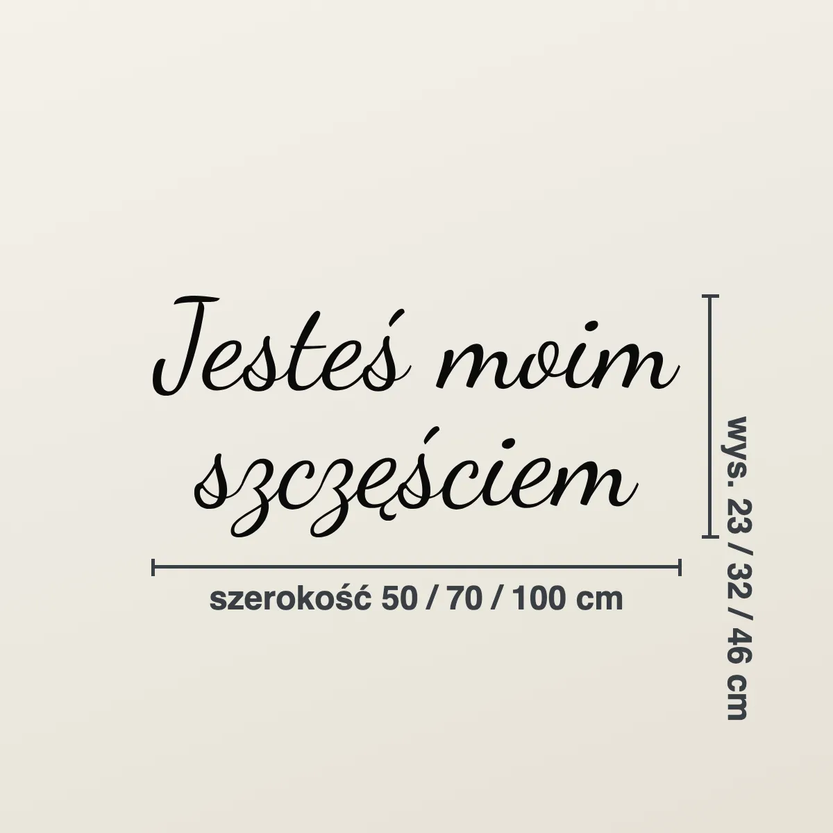 Napis do sypialni „Jesteś moim szczęściem”