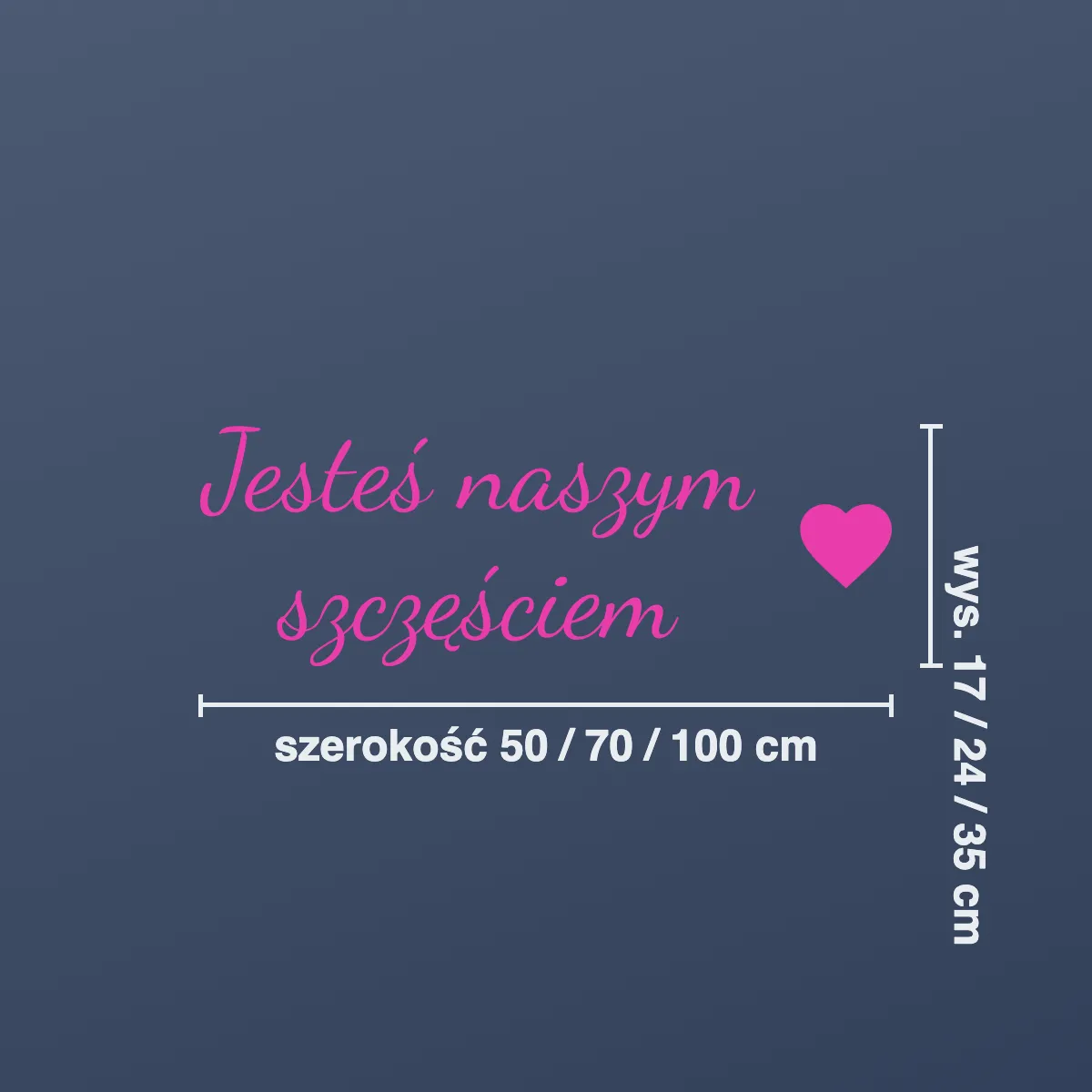 Naklejka do pokoju dziecka „Jesteś naszym szczęściem”