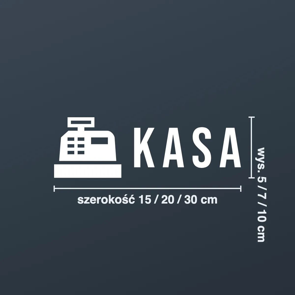 Naklejka informacyjna „Kasa”