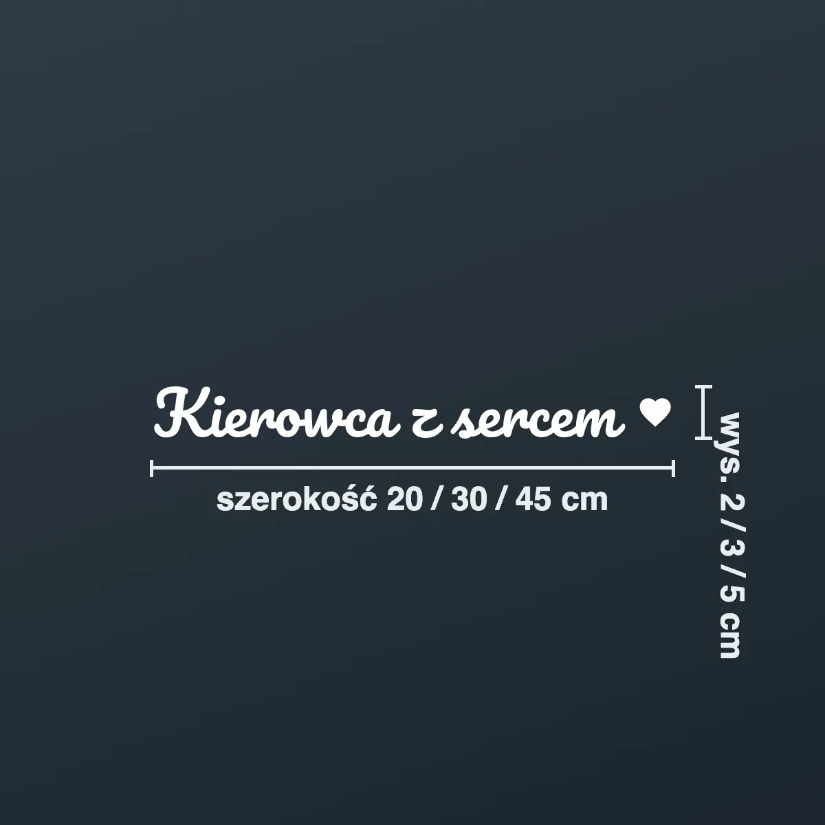 Śmieszna naklejka na auto „Kierowca z sercem”