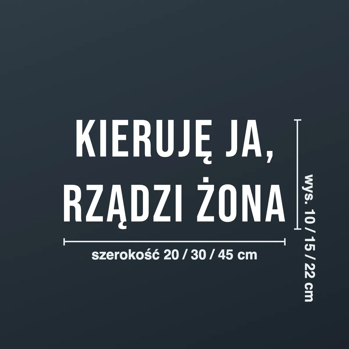 Śmieszna naklejka na auto „Kieruję ja, rządzi żona”