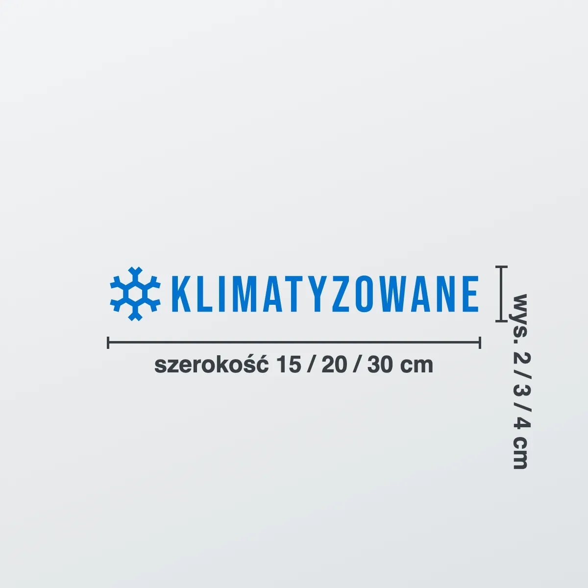 Naklejka informacyjna „Klimatyzowane”