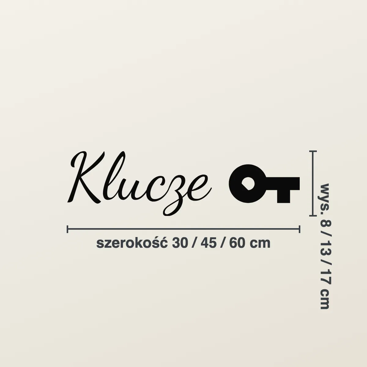 Napis na ścianę „Klucze”