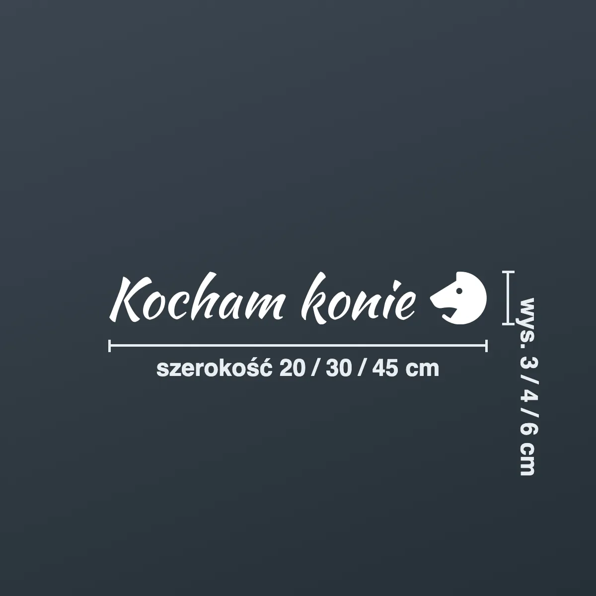 Naklejka „Kocham konie”