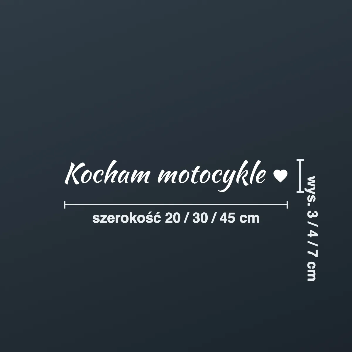 Naklejka motocyklowa „Kocham motocykle”