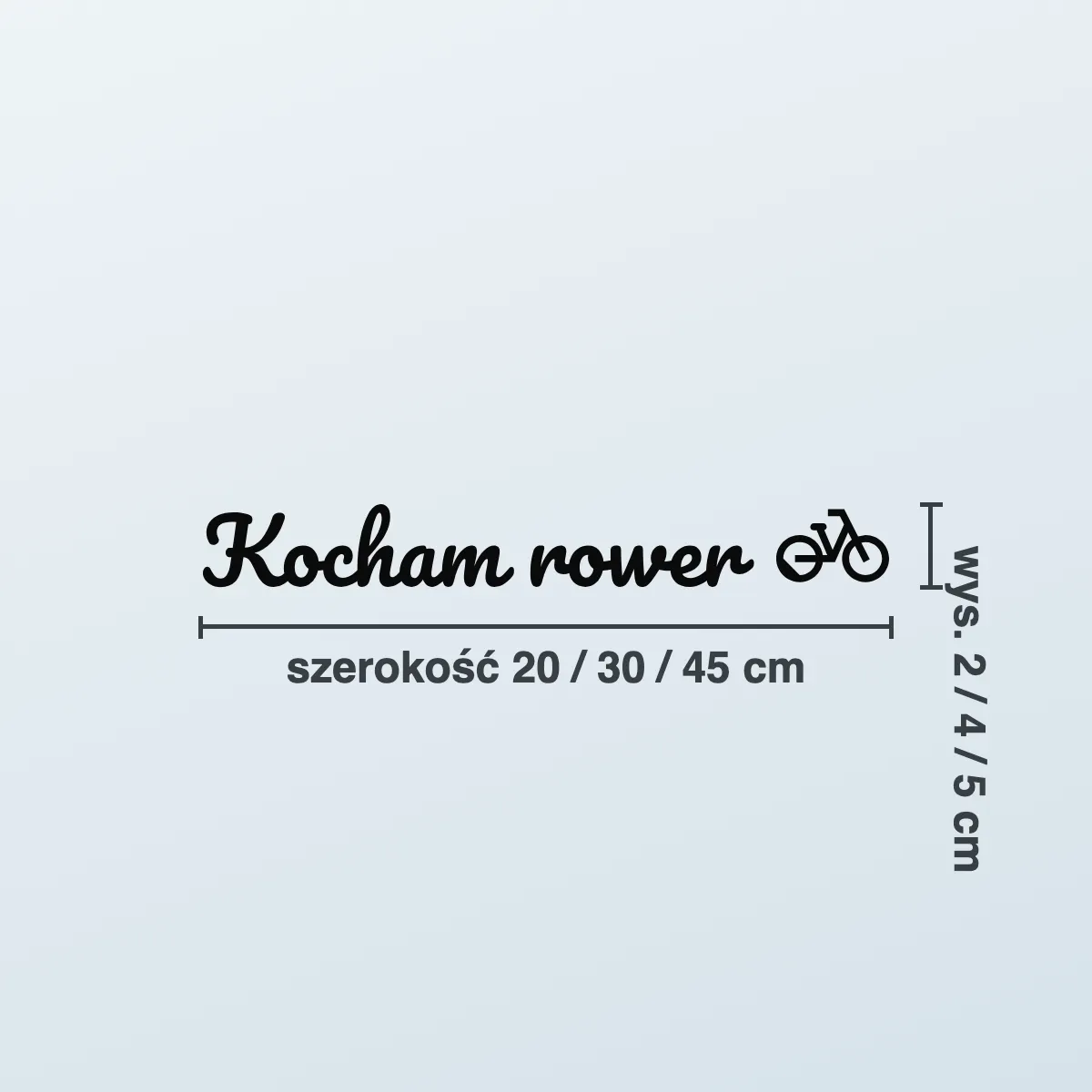 Naklejka sportowa „Kocham rower”