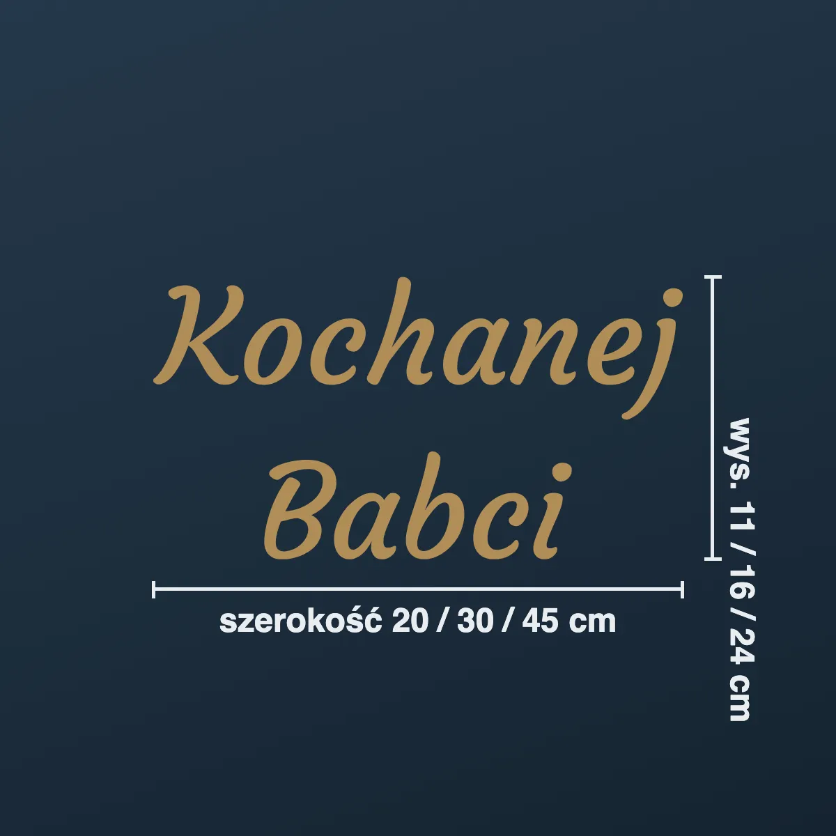 Napis na nagrobek „Kochanej Babci”