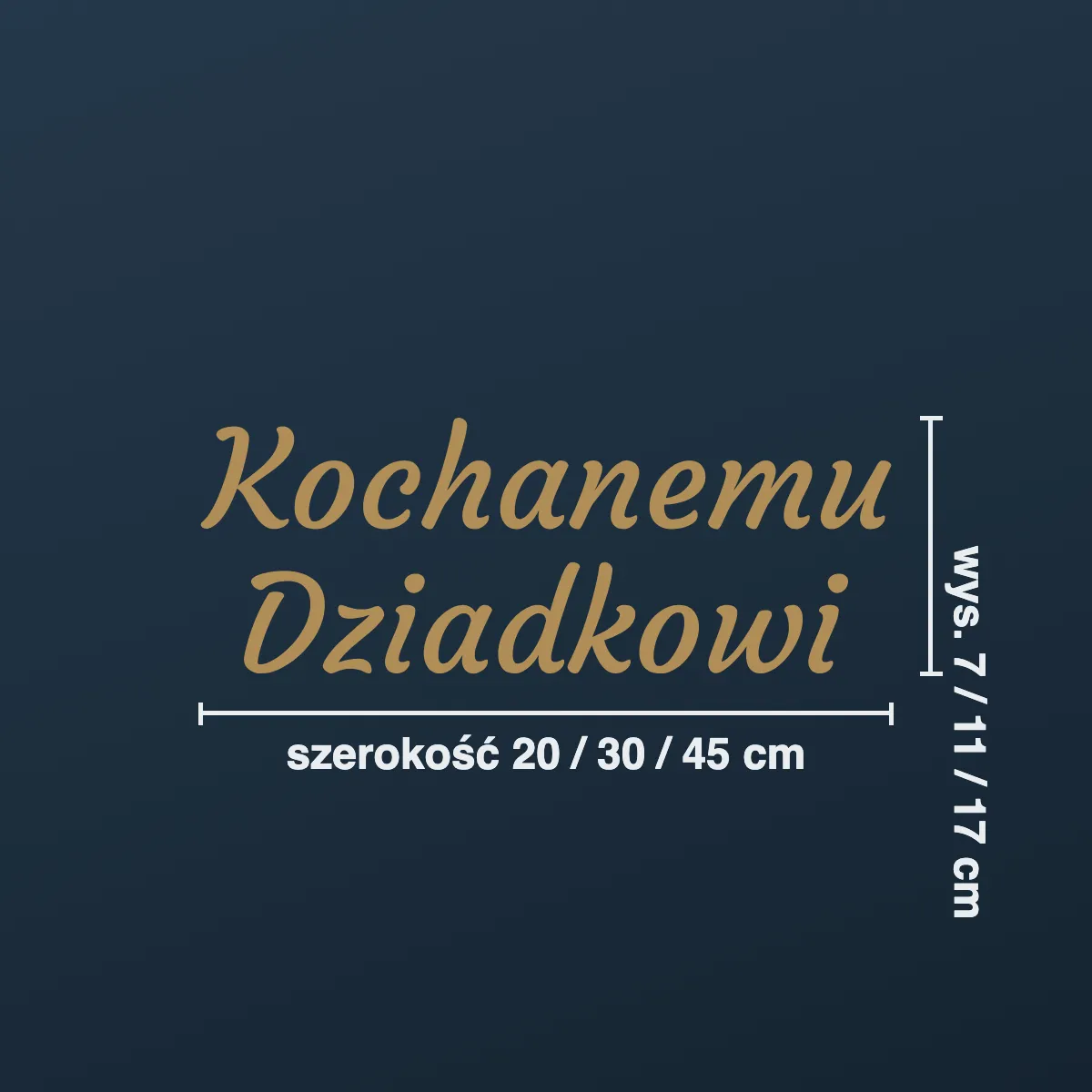 Napis na nagrobek „Kochanemu Dziadkowi”