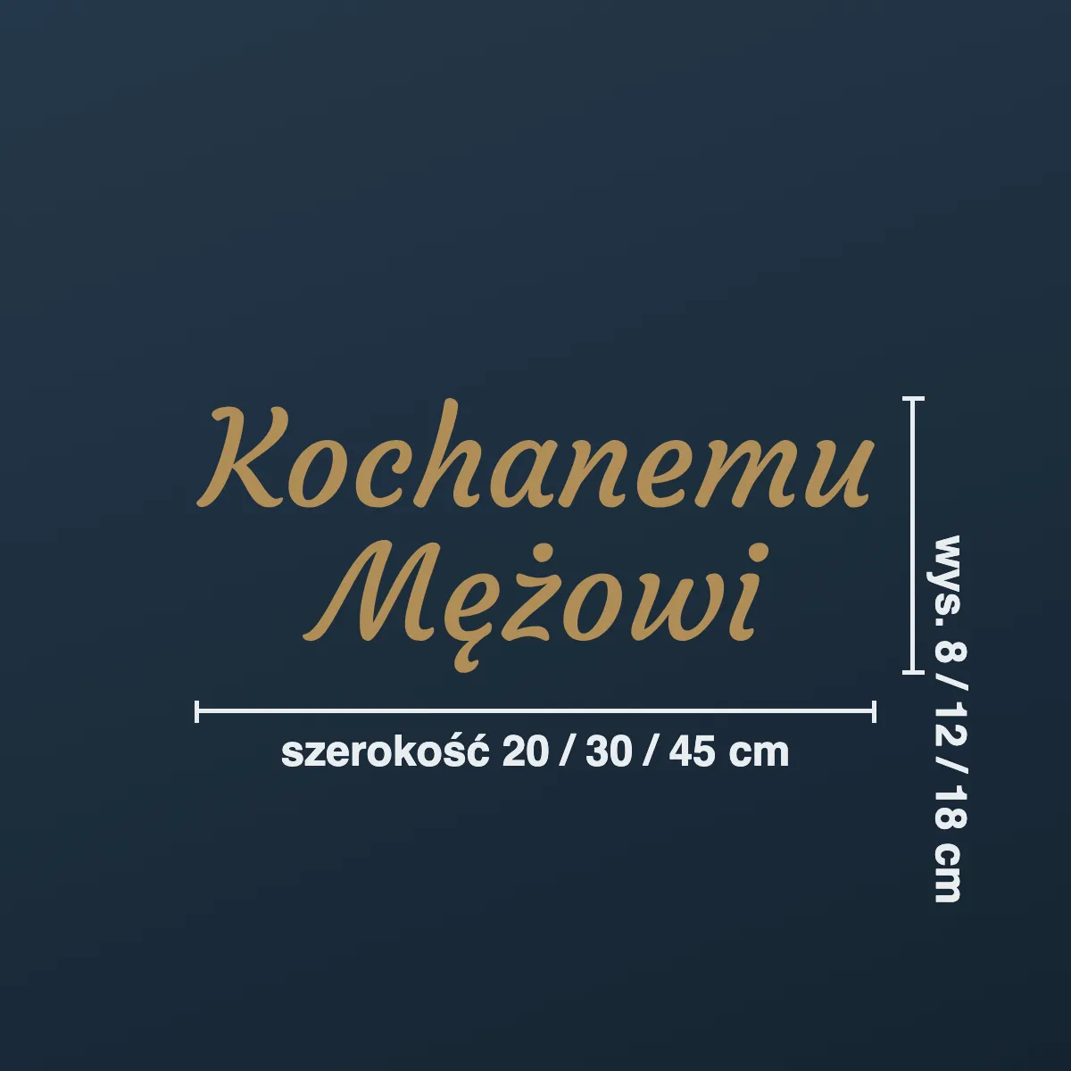 Napis na nagrobek „Kochanemu Mężowi”