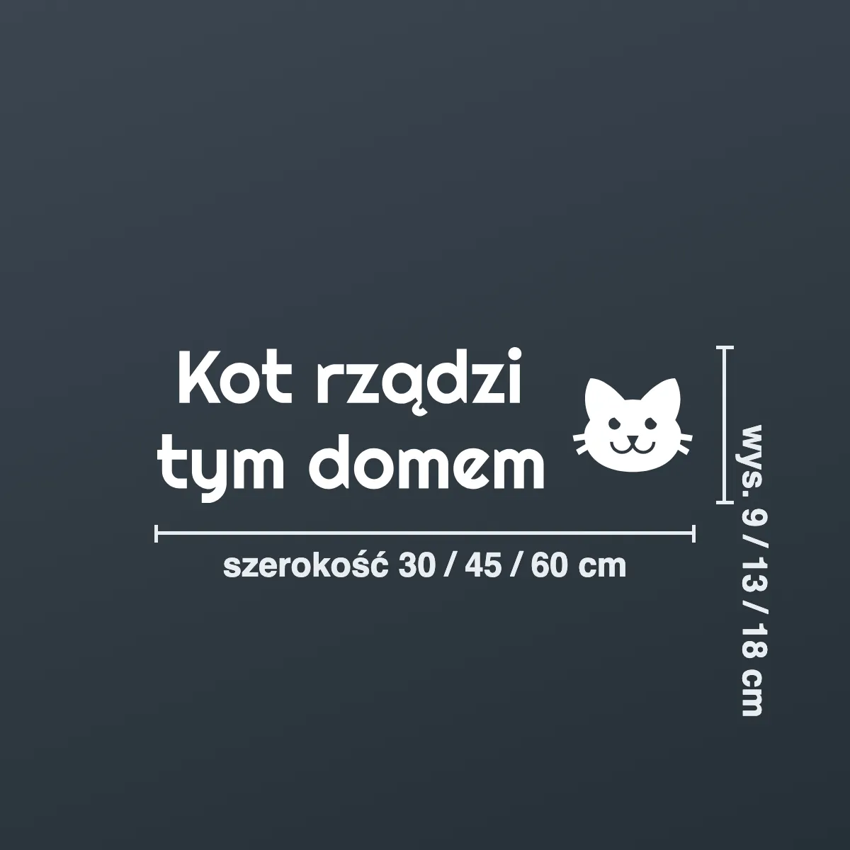 Naklejka „Kot rządzi tym domem”