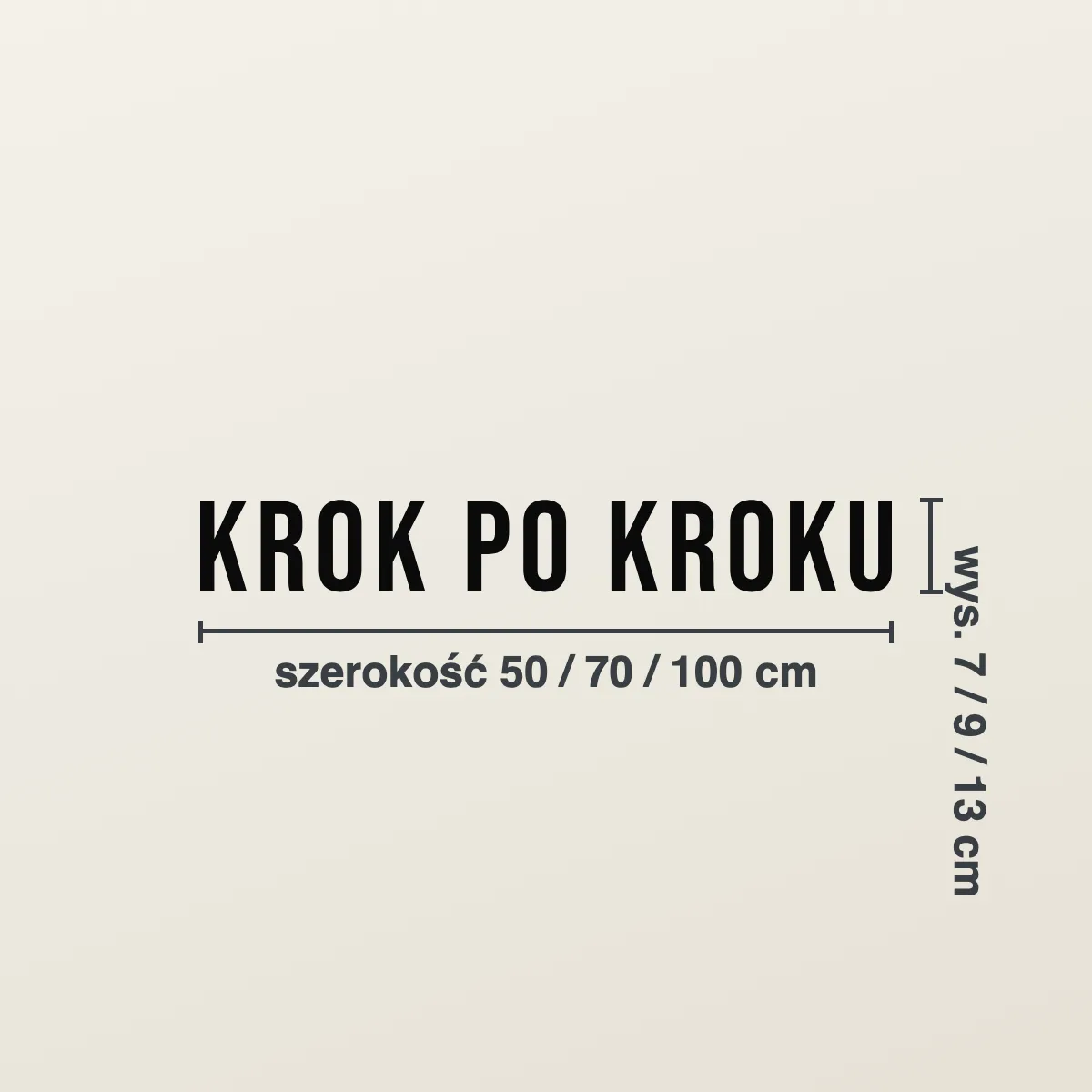 Cytat na ścianę „Krok po kroku”