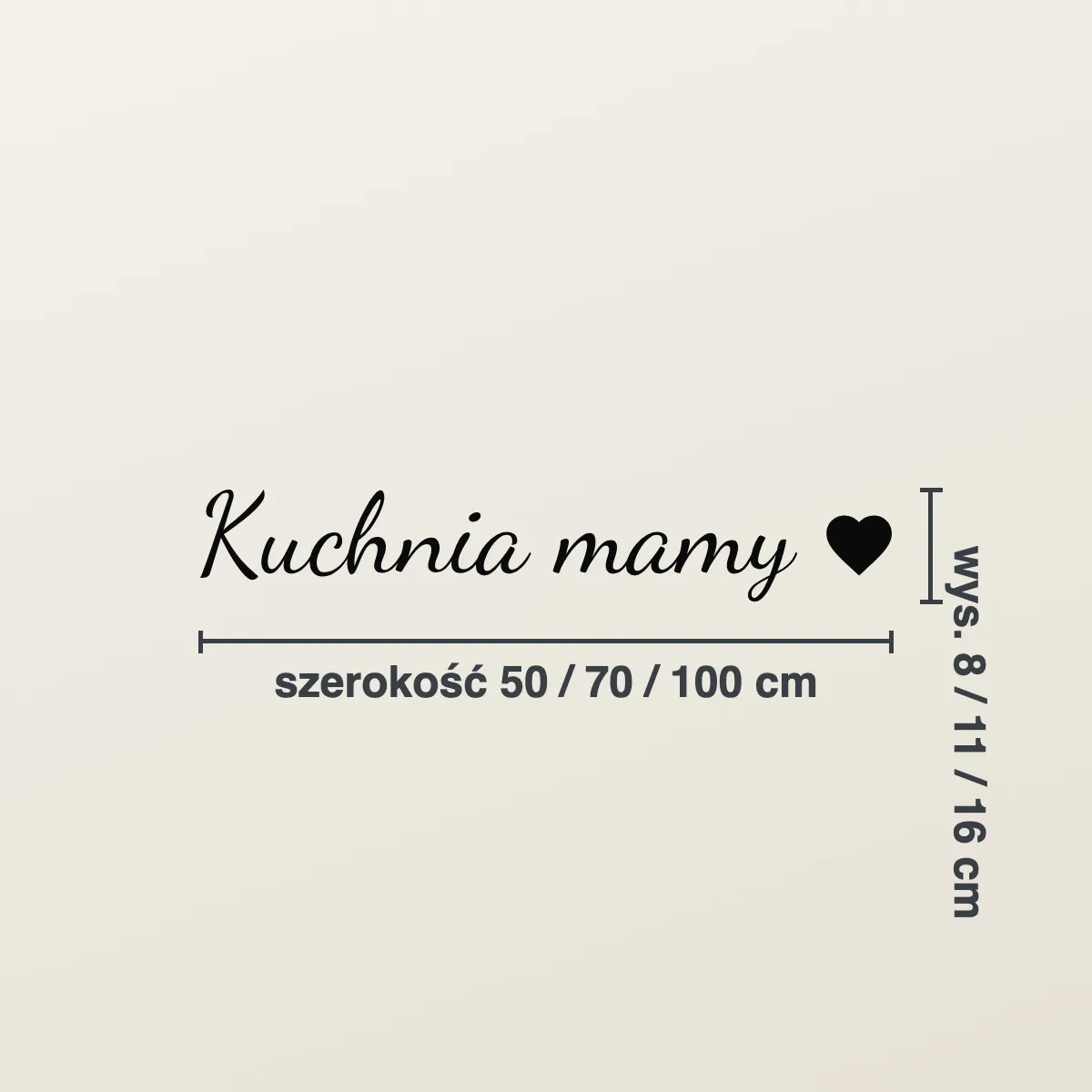 Napis na ścianę do kuchni „Kuchnia mamy”