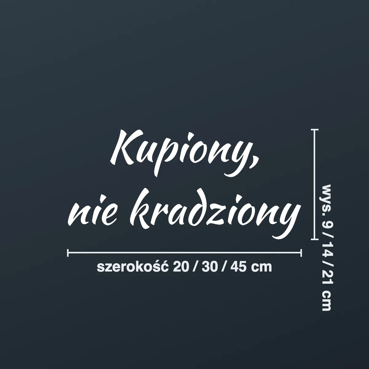 Śmieszna naklejka na auto „Kupiony, nie kradziony”
