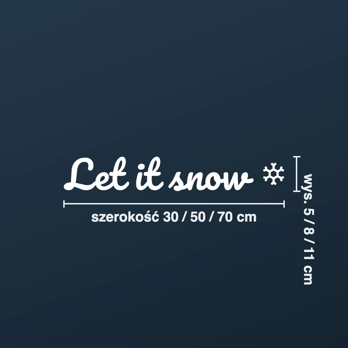 Naklejka świąteczna na okno „Let it snow”