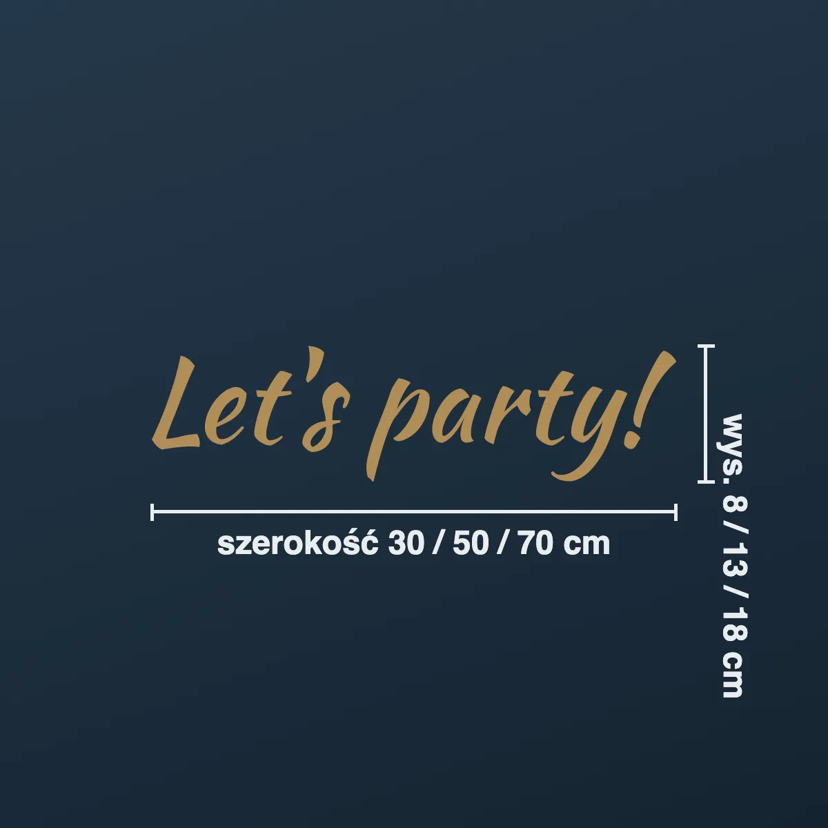 Naklejka sylwestrowa „Let's party!”