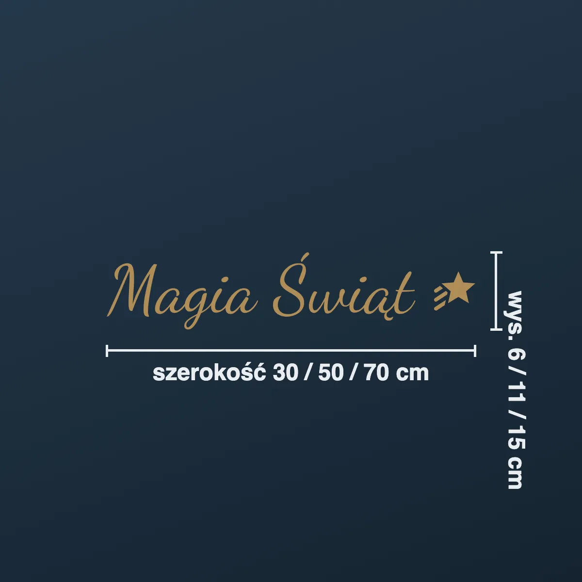Naklejka świąteczna na okno „Magia Świąt”