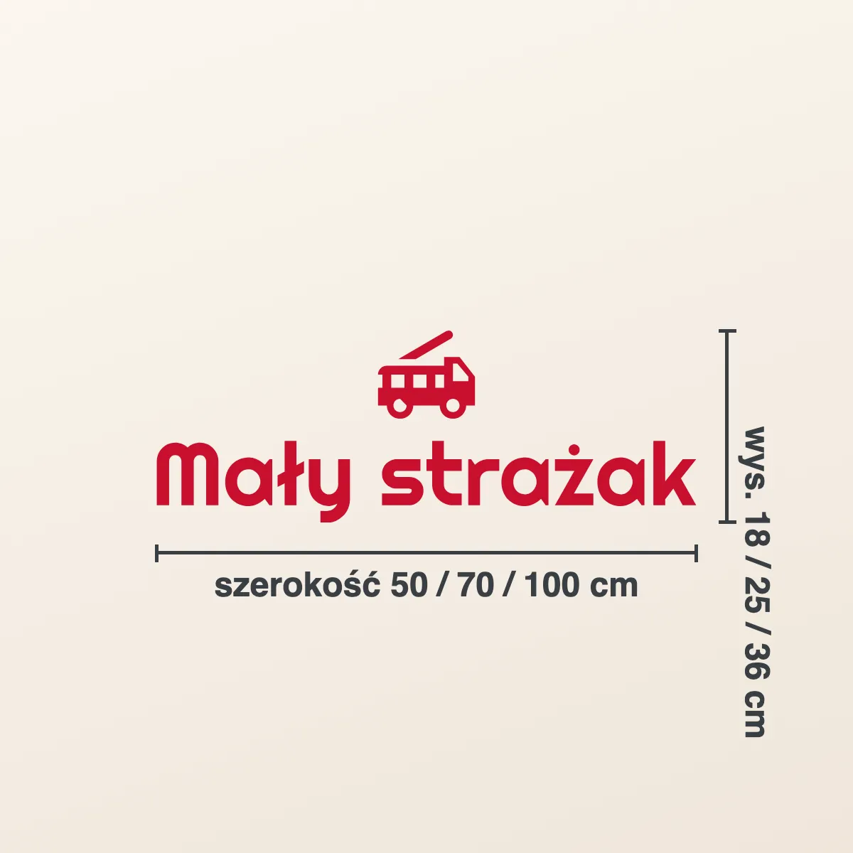 Naklejka do pokoju dziecka „Mały strażak”