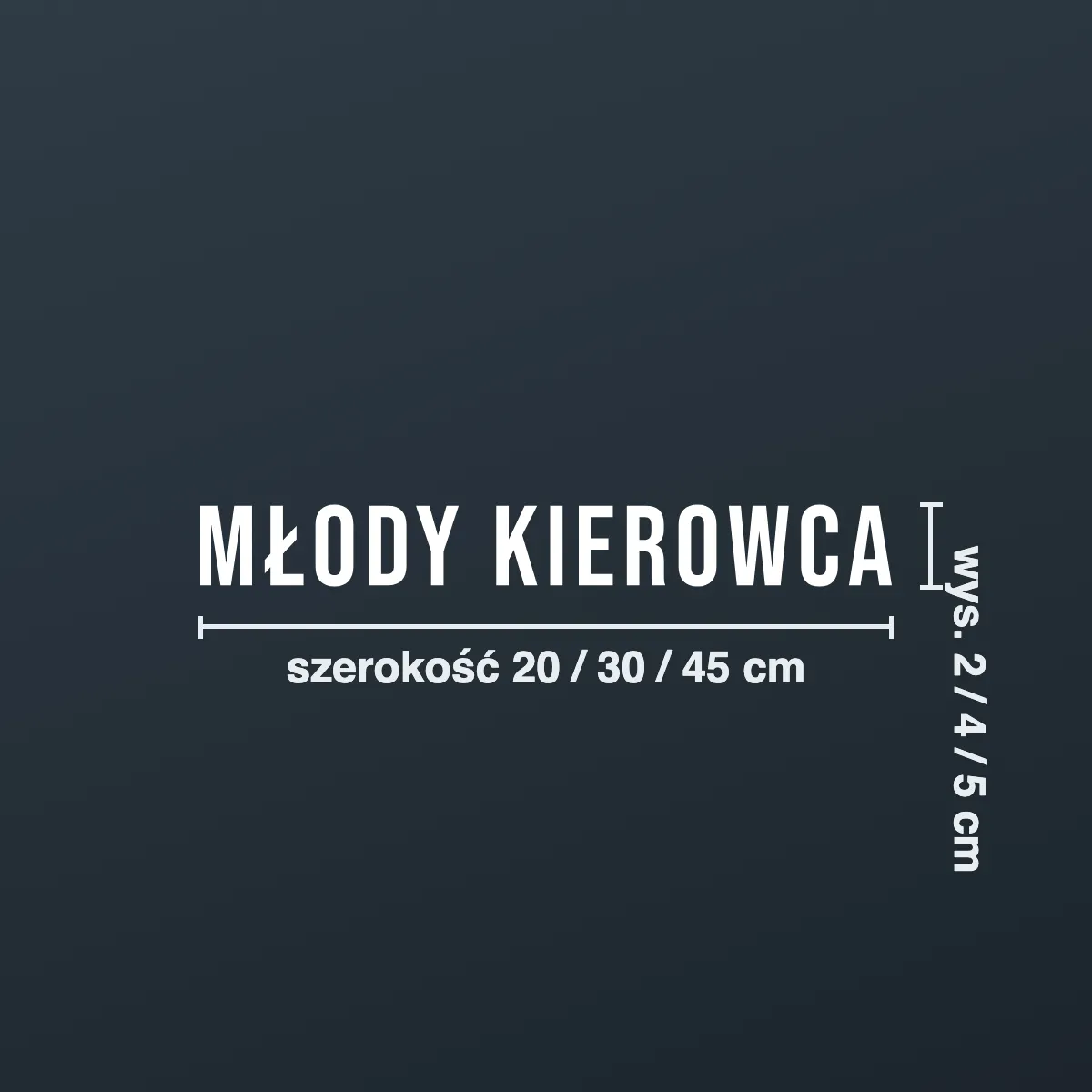 Naklejka na samochód „Młody kierowca”