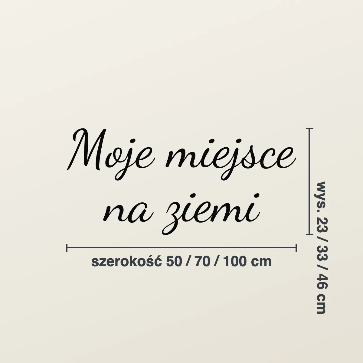 Napis do sypialni „Moje miejsce na ziemi”